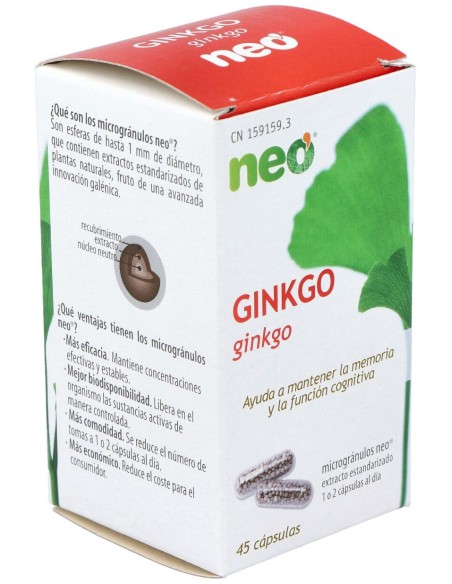Ginkgo Biloba Microgranulos Neo 45Cap.