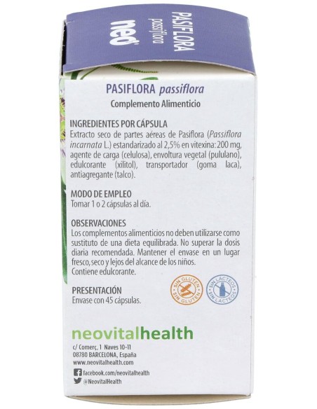 Pasiflora Microgranulos Neo 45Cap.