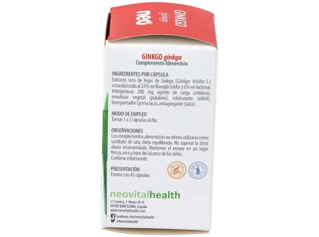 Ginkgo Biloba Microgranulos Neo 45Cap.