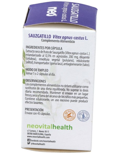 Sauzgatillo Microgranulos Neo 45Cap.