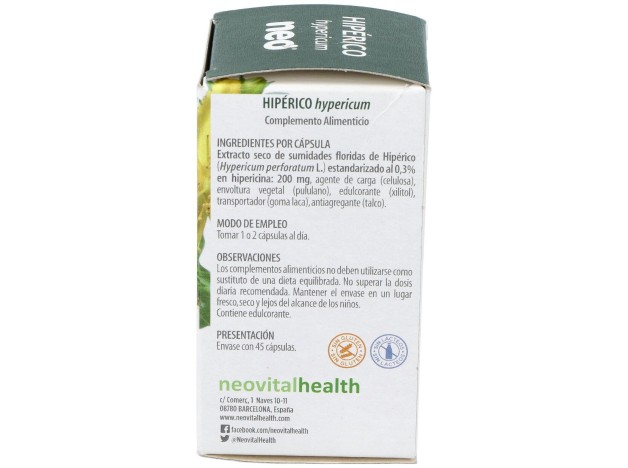 Hiperico Microgranulos Neo 45Cap.