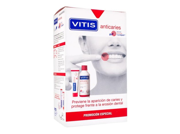 Vitis Anticaries Pack Pasta Dentífrica 100 ml + Colutorio 500 ml