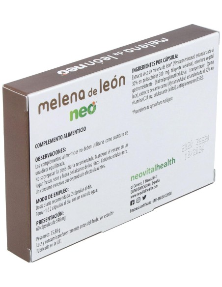 Neovital Health Melena De Leon Neo 60Cáps