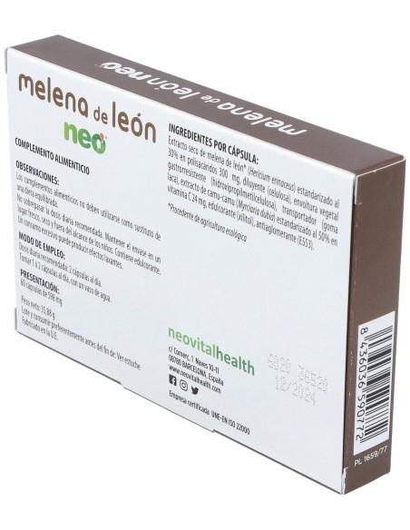 Neovital Health Melena De Leon Neo 60Cáps