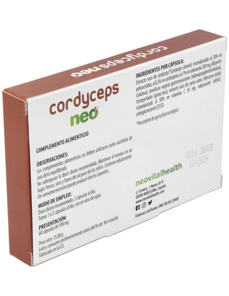 Neovital Health Cordyceps Neo 60Cáps