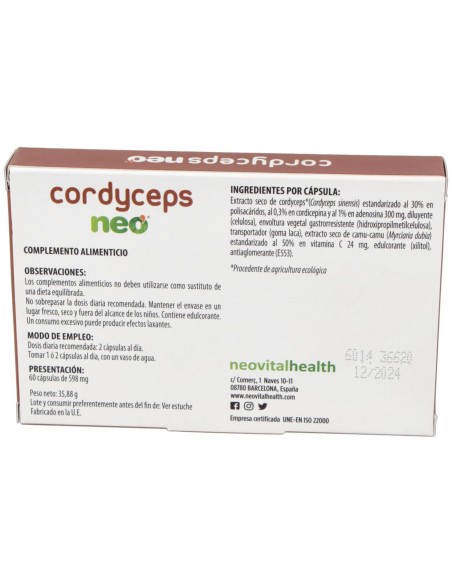 Neovital Health Cordyceps Neo 60Cáps