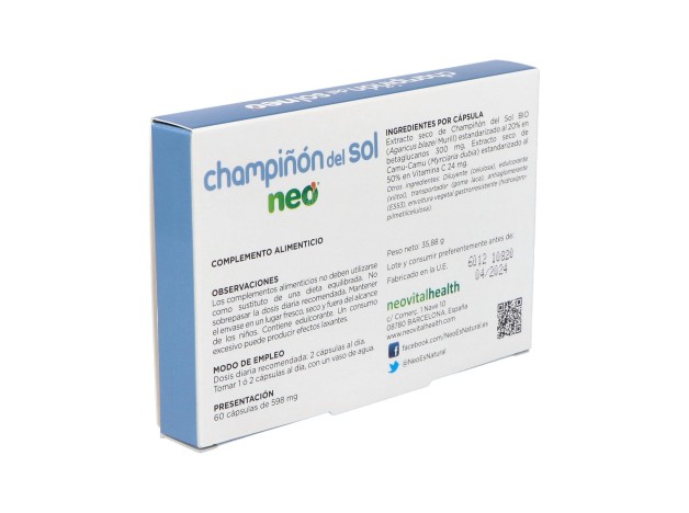 Neovital Health Champiñón Del Sol Neo 60Cáps
