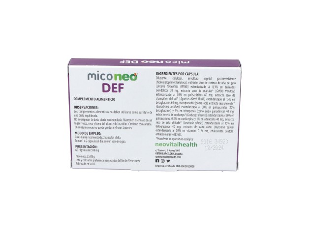 Neovital Health Mico Neo Def 60Cáps