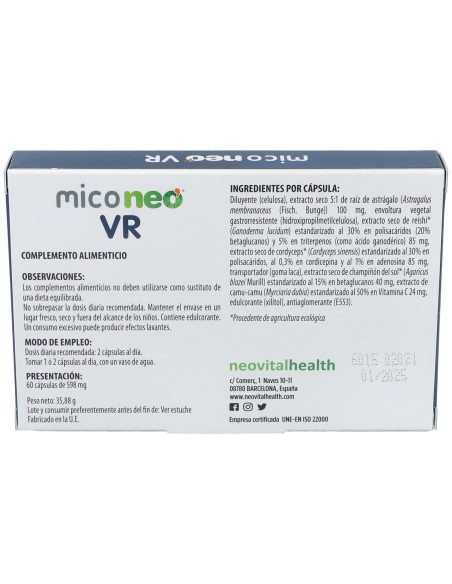 Neovital Health Mico Neo Vr 60Cáps