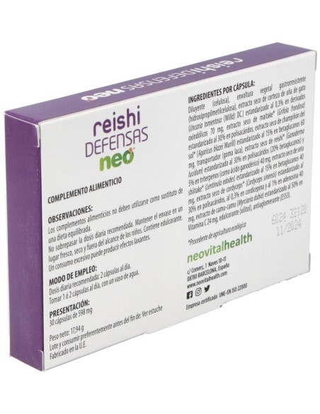Reishi Defensas Neo 30Cap.