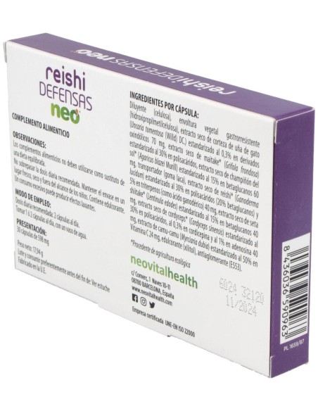 Reishi Defensas Neo 30Cap.