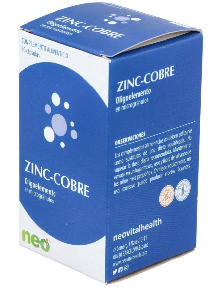 Zinc-Cobre Microgranulos Neo 50Cap.