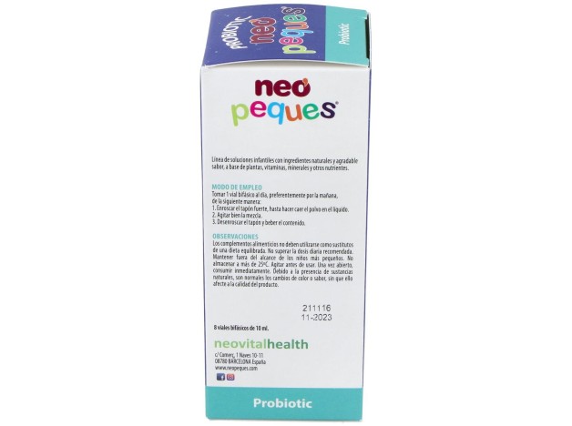 Neo Peques Probioticos 8 Viales Bifasicos