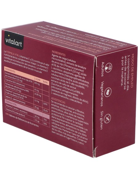 Vitalart Levadura De Arroz Rojo Con Q10 60Comp.