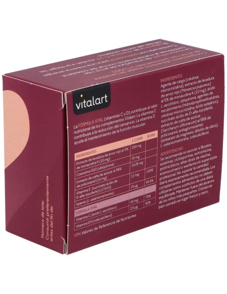 Vitalart Levadura De Arroz Rojo Con Q10 60Comp.