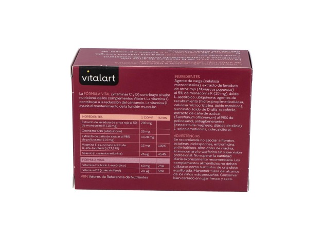 Vitalart Levadura De Arroz Rojo Con Q10 60Comp.
