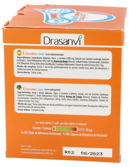 Drasanvi L-Carnitina 2000Mg 20 Viales