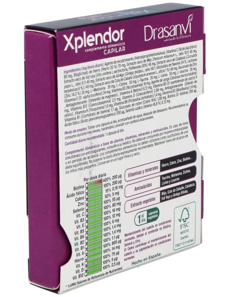 Drasanvi Anticaida Xplendor Capilar 24 Capsulas