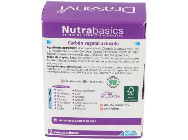 Nutrabasics Carbon Vegetal 60Cap.
