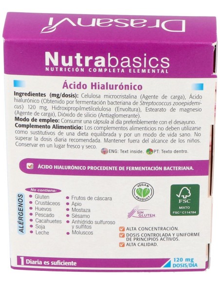 Drasanvi Ácido Hialurónico 516Mg 30Caps