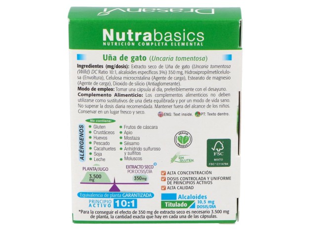 Nutrabasics Uña De Gato 30Caps.
