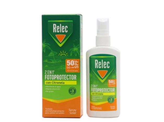 Relec Spray Solar SPF 50 Con Citronela 100 ml