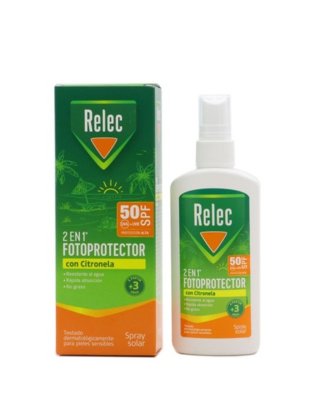 Relec Spray Solar SPF 50 Con Citronela 100 ml