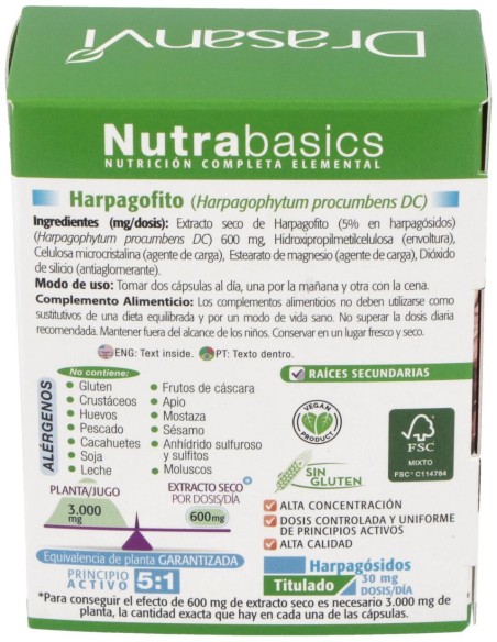 Nutrabasics Harpagofito 60Caps.