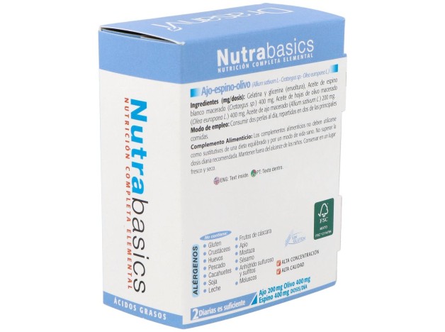 Nutrabasics Ajo-Espino-Olivo 60Perlas