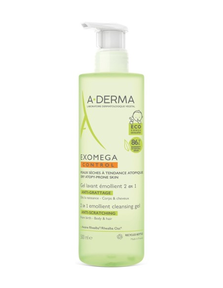 A-Derma Exomega Gel Lavante Emoliente 2 en 1 500 ml