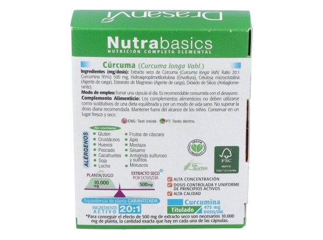 Drasanvi Curcuma Nutrabasicos 24 Capsulas