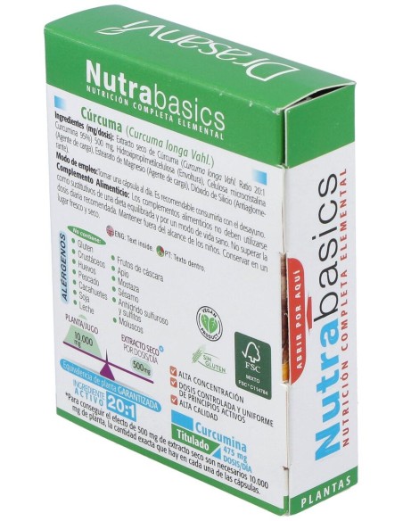 Drasanvi Curcuma Nutrabasicos 24 Capsulas