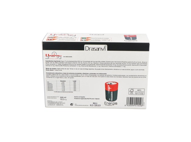 Drasanvi Ynergy Energía Inmediata 20 Ampollas 15Ml