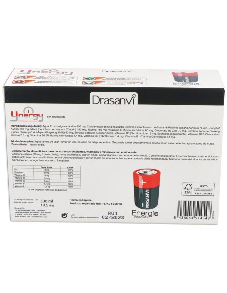 Drasanvi Ynergy Energía Inmediata 20 Ampollas 15Ml