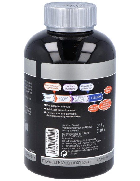 Drasanvi Collmar® Colágeno Marino + Magnesio Sabor Vainilla 180Comp