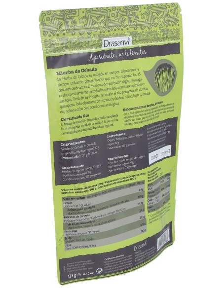 Hierba Cebada Superalimentos Bio 125Gr. Doypack
