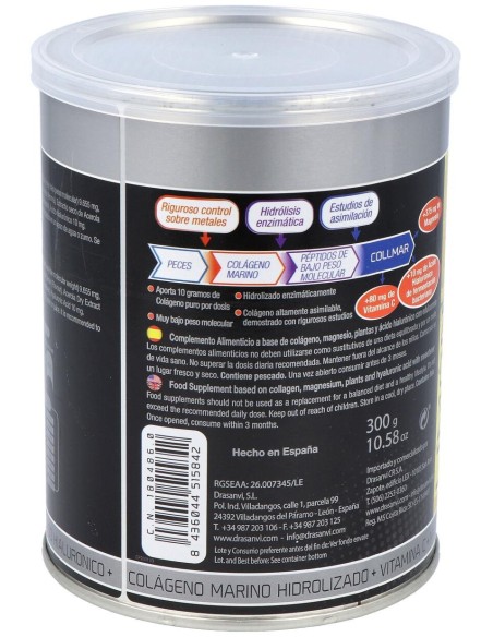 Drasanvi Collmar® Colágeno Marino + Magnesio Sabor Limón 300G