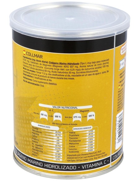 Drasanvi Collmar® Colágeno Marino + Magnesio + Cúrcuma Sabor Limón 300G