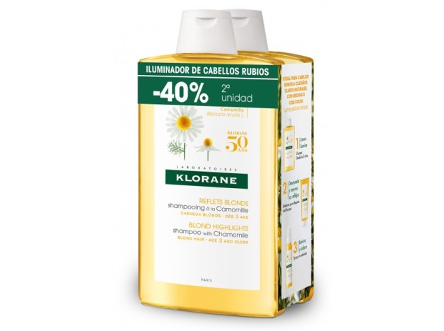 Klorane Pack Duo Champú Camomila 2 x 400 ml