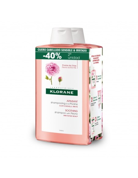 Klorane Pack Duo Champú Peonia 2 x 400 ml
