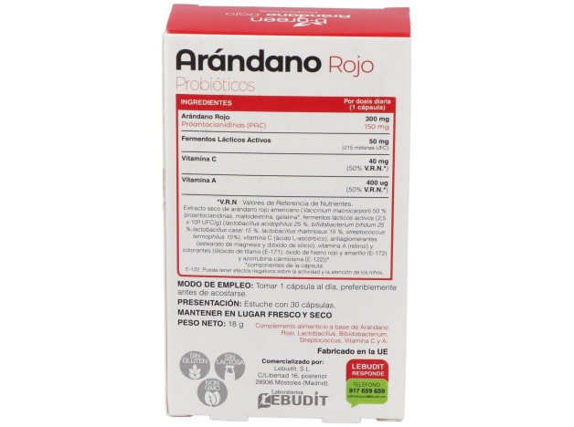 Arandano Rojo + Probioticos 30Cap.