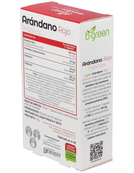 Arandano Rojo + Probioticos 30Cap.