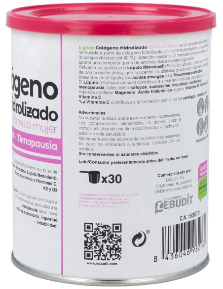 Colageno Hidrolizado Formula Mujer 300Gr.