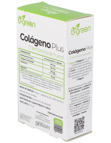 B-Green Colágeno Plus 30Cáps