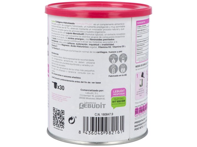 Colageno Hidrolizado Formula Mujer 300Gr.