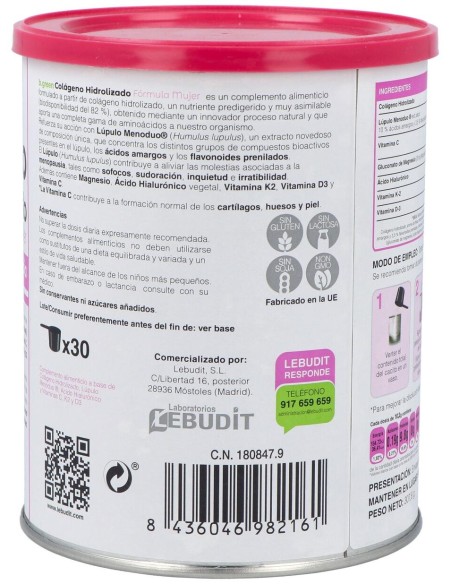 Colageno Hidrolizado Formula Mujer 300Gr.