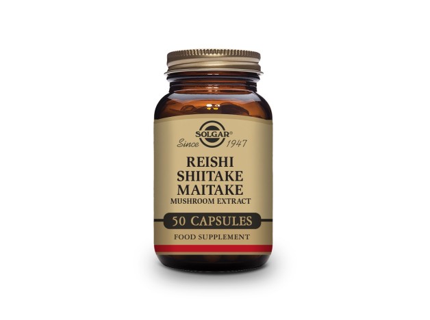 Solgar Reishi Shiitake Maitake 50 Cápsulas
