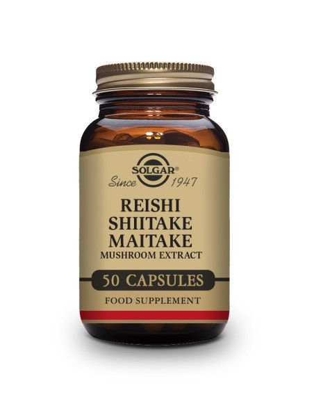 Solgar Reishi Shiitake Maitake 50 Cápsulas