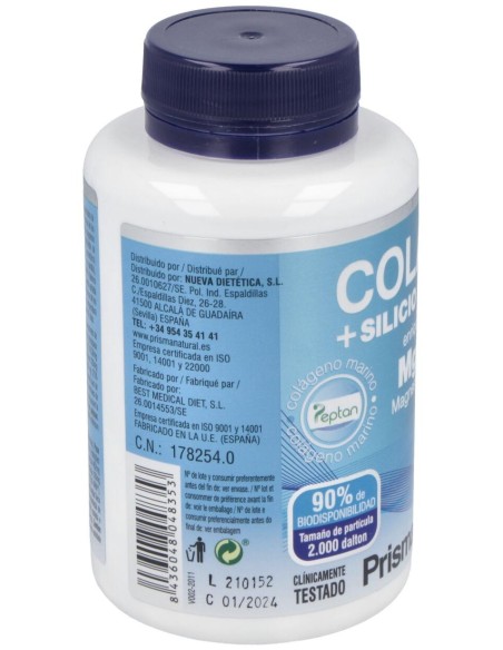 Colageno Marino+Silicio Organico 180Comp.