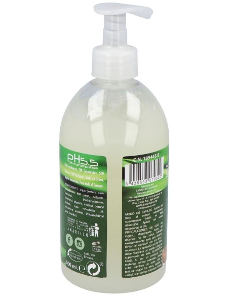 Gel Aloe Vera Con Rosa Mosqueta Y Mentol 500Ml.